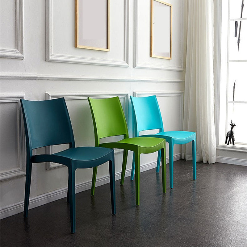 Dining Room Indoor Chair Plastic Armless Dining Accent Chair