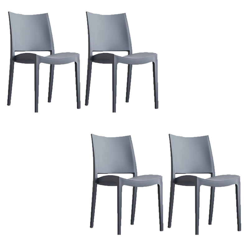 Dining Room Indoor Chair Plastic Armless Dining Accent Chair