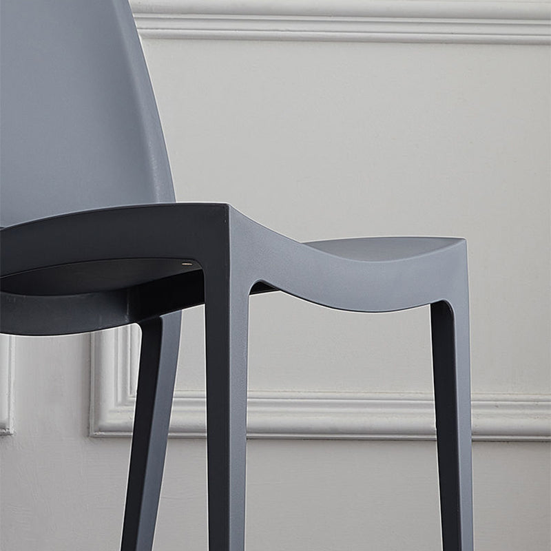 Dining Room Indoor Chair Plastic Armless Dining Accent Chair