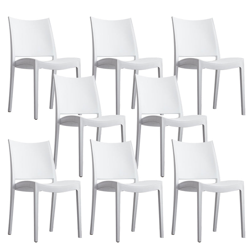 Dining Room Indoor Chair Plastic Armless Dining Accent Chair