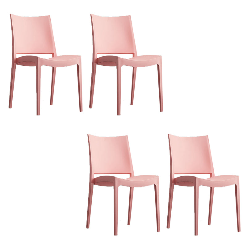 Dining Room Indoor Chair Plastic Armless Dining Accent Chair