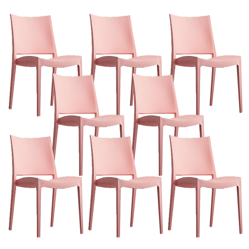 Dining Room Indoor Chair Plastic Armless Dining Accent Chair