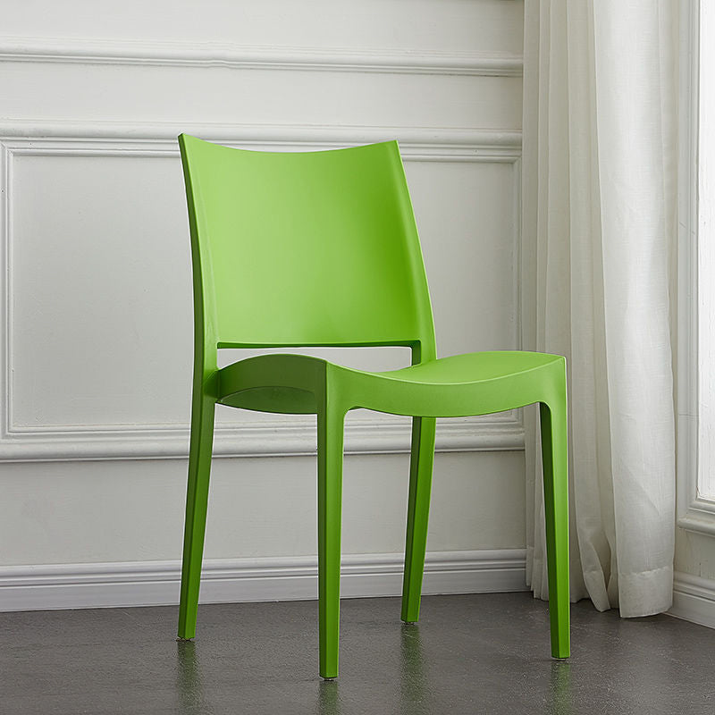 Dining Room Indoor Chair Plastic Armless Dining Accent Chair