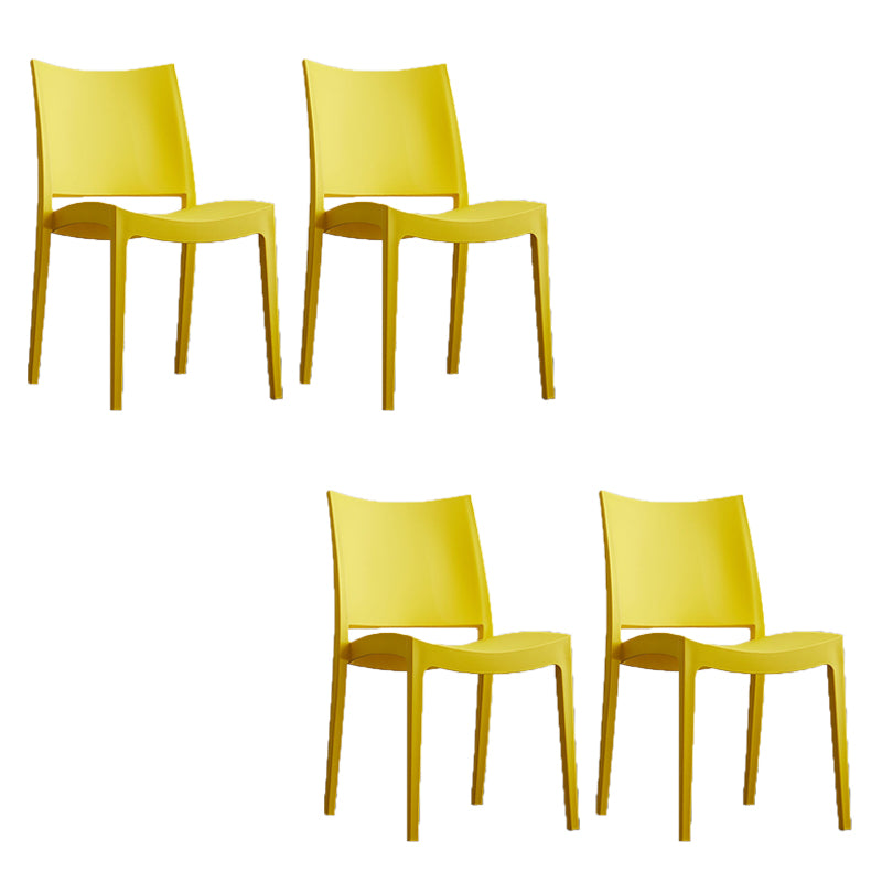 Dining Room Indoor Chair Plastic Armless Dining Accent Chair
