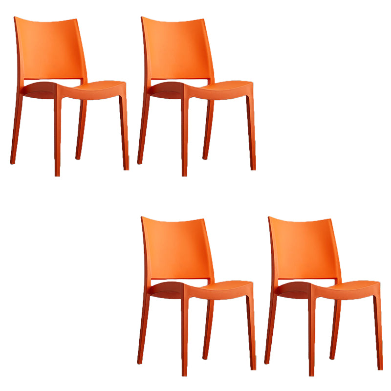 Dining Room Indoor Chair Plastic Armless Dining Accent Chair