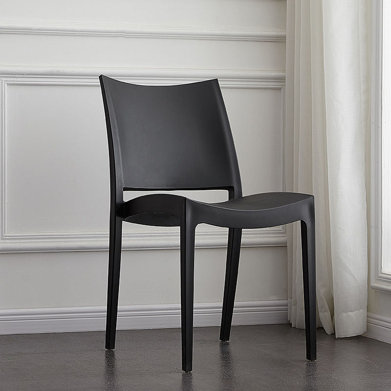 Dining Room Indoor Chair Plastic Armless Dining Accent Chair