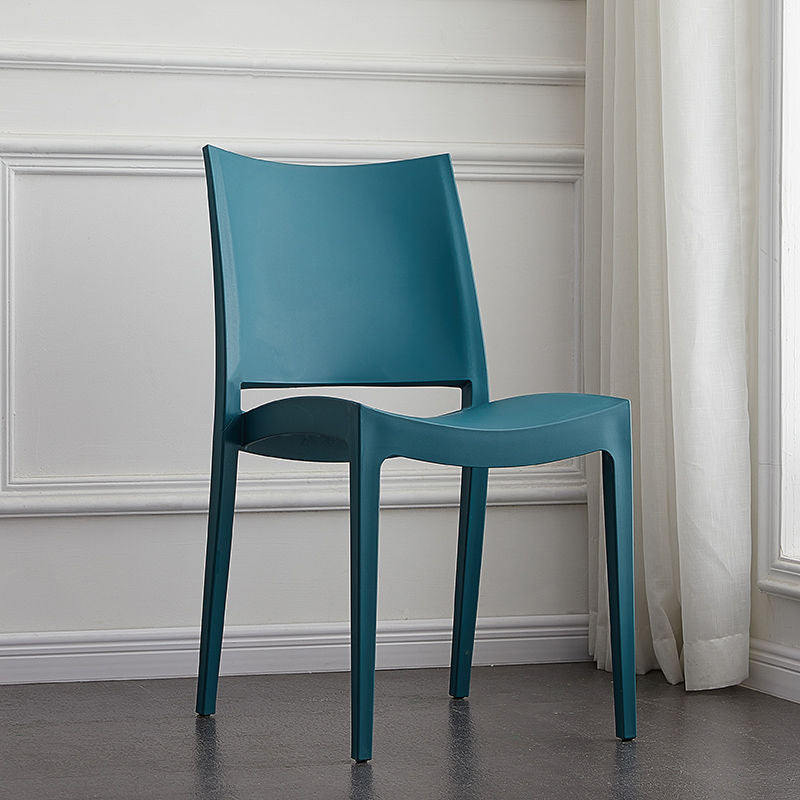 Dining Room Indoor Chair Plastic Armless Dining Accent Chair