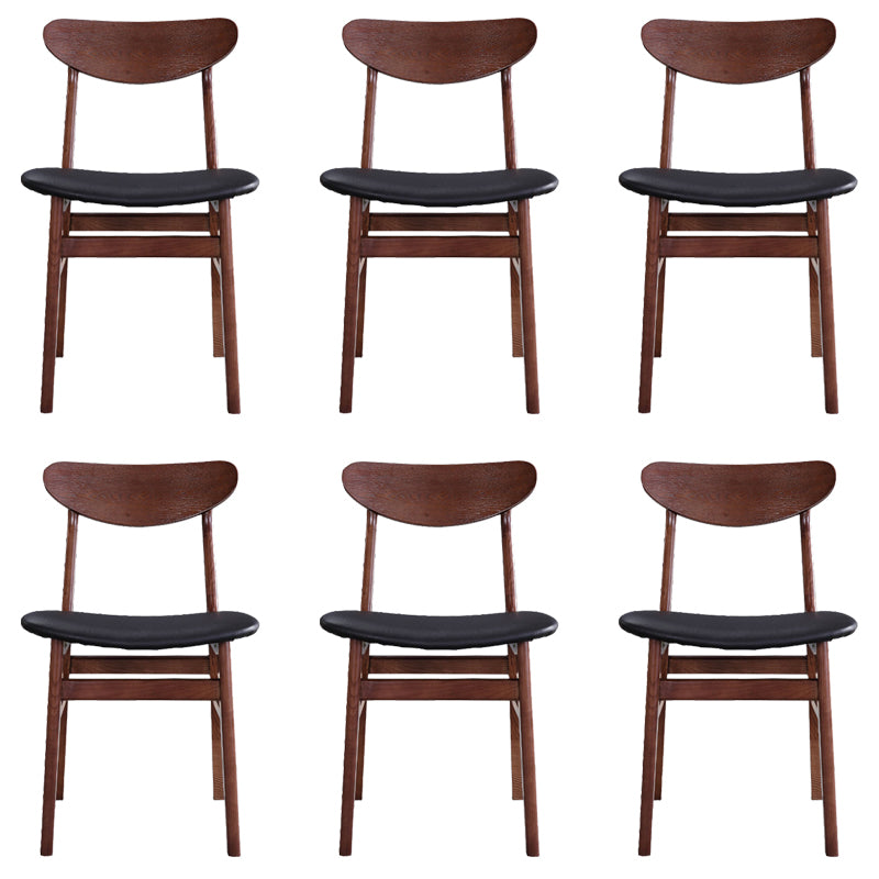 Modern Solid Wood Dining Chair Indoor-Outdoor Open Back Side Chair