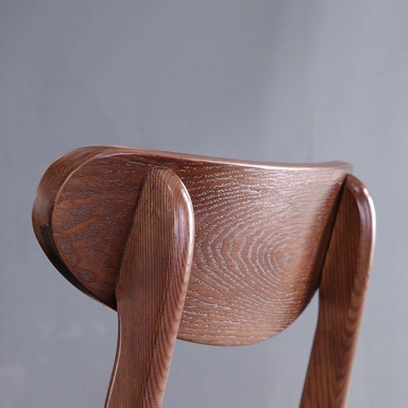 Modern Solid Wood Dining Chair Indoor-Outdoor Open Back Side Chair