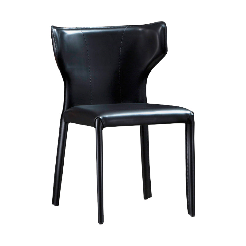 Kitchen Wingback Armless Dining Chair Upholstered Side Chair