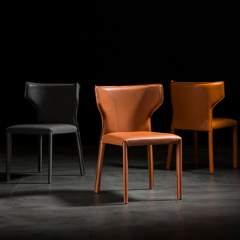 Kitchen Wingback Armless Dining Chair Upholstered Side Chair