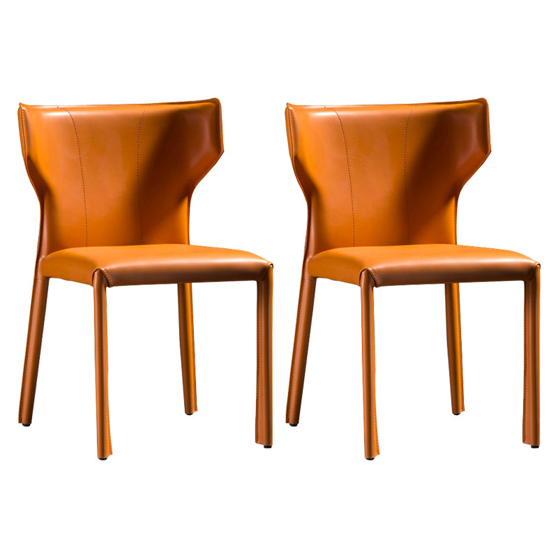 Kitchen Wingback Armless Dining Chair Upholstered Side Chair