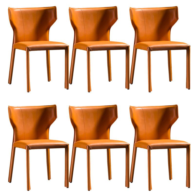 Kitchen Wingback Armless Dining Chair Upholstered Side Chair