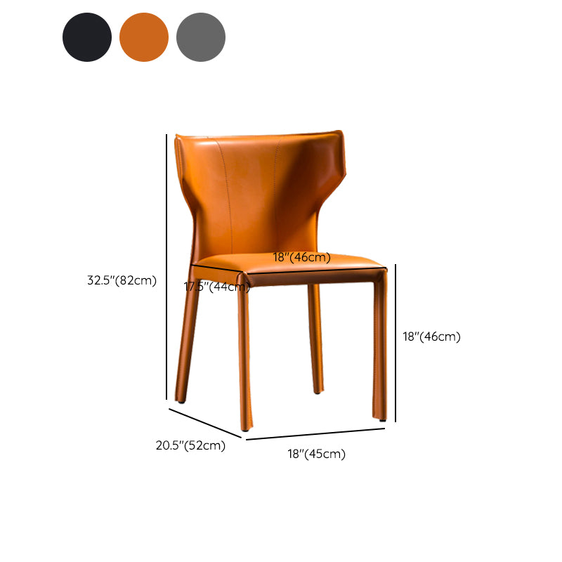 Kitchen Wingback Armless Dining Chair Upholstered Side Chair