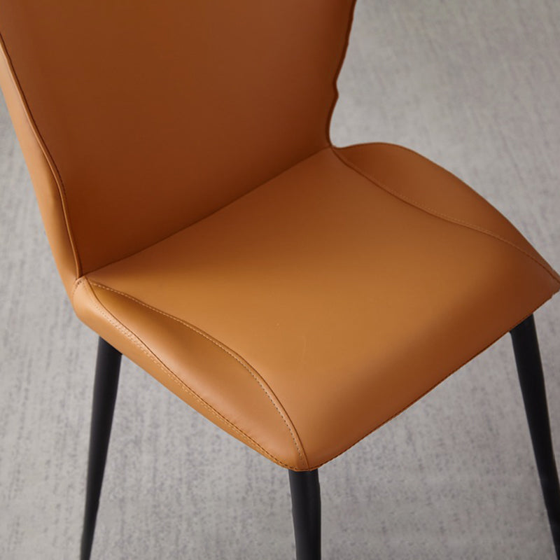 Dining Room Home Upholstered Chair Leather Wingback Armless Chair