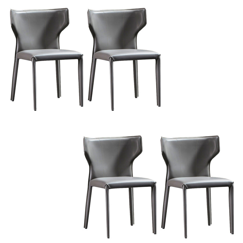 Dining Room Upholstered Chair Leather Kitchen Wingback Chair