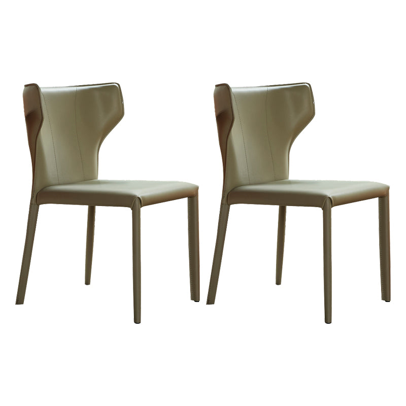 Dining Room Upholstered Chair Leather Kitchen Wingback Chair