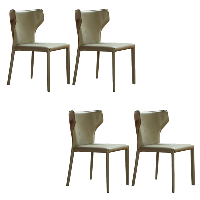 Dining Room Upholstered Chair Leather Kitchen Wingback Chair