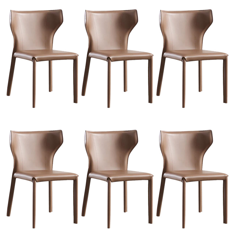 Dining Room Upholstered Chair Leather Kitchen Wingback Chair