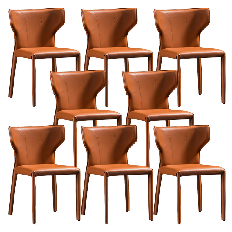 Dining Room Upholstered Chair Leather Kitchen Wingback Chair