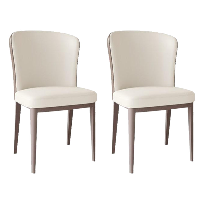 Kitchen Home Upholstered Dining Chair Leather Wingback Armless Chair