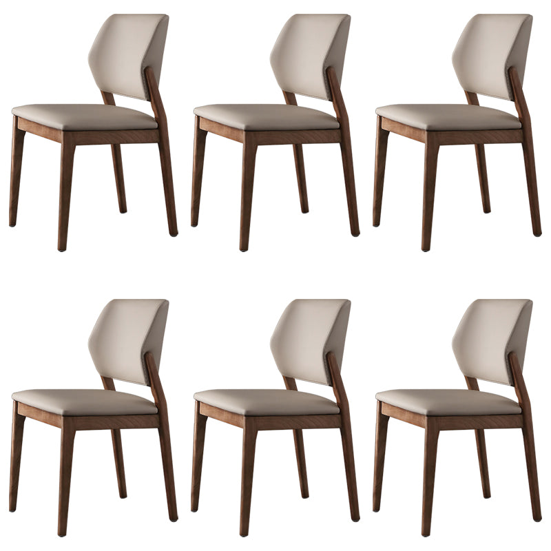 Solid Wood Contemporary Dining Chair Open Back Indoor Side Chair