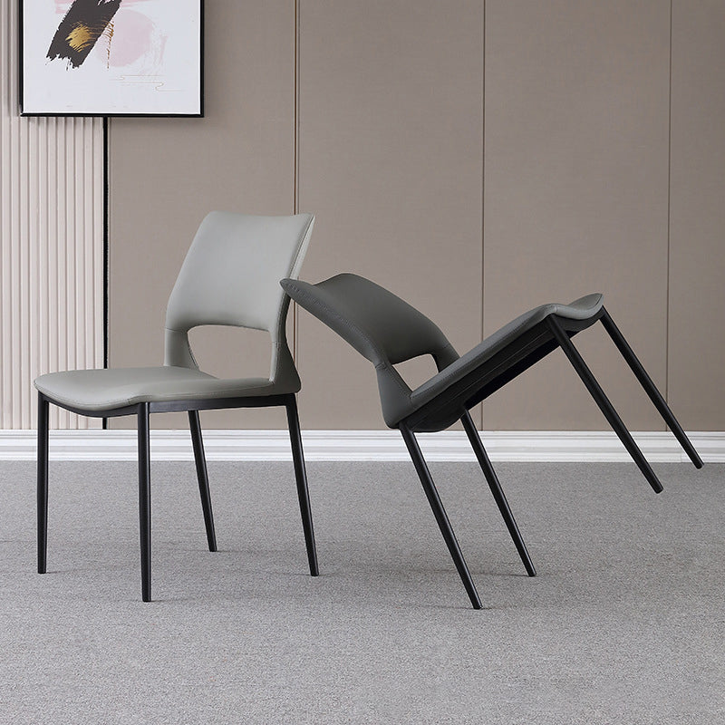 Open Back Dining Chair Contemporary Indoor Dining Side Chair