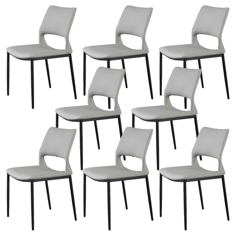 Open Back Dining Chair Contemporary Indoor Dining Side Chair