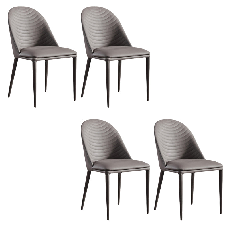 Dining Room Contemporary Dining Chair Upholstered Metal Legs Chair