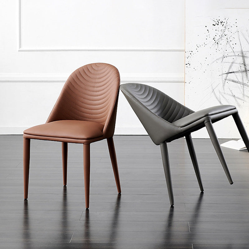 Dining Room Contemporary Dining Chair Upholstered Metal Legs Chair