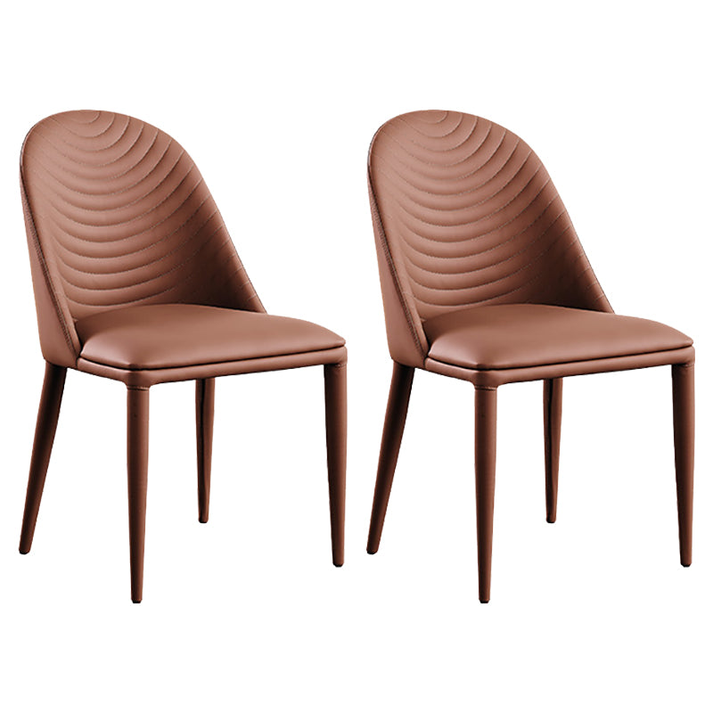 Dining Room Contemporary Dining Chair Upholstered Metal Legs Chair