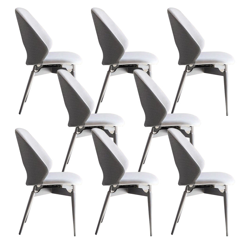 Open Back Dining Side Chair Modern Metal Base Indoor-Outdoor Chair