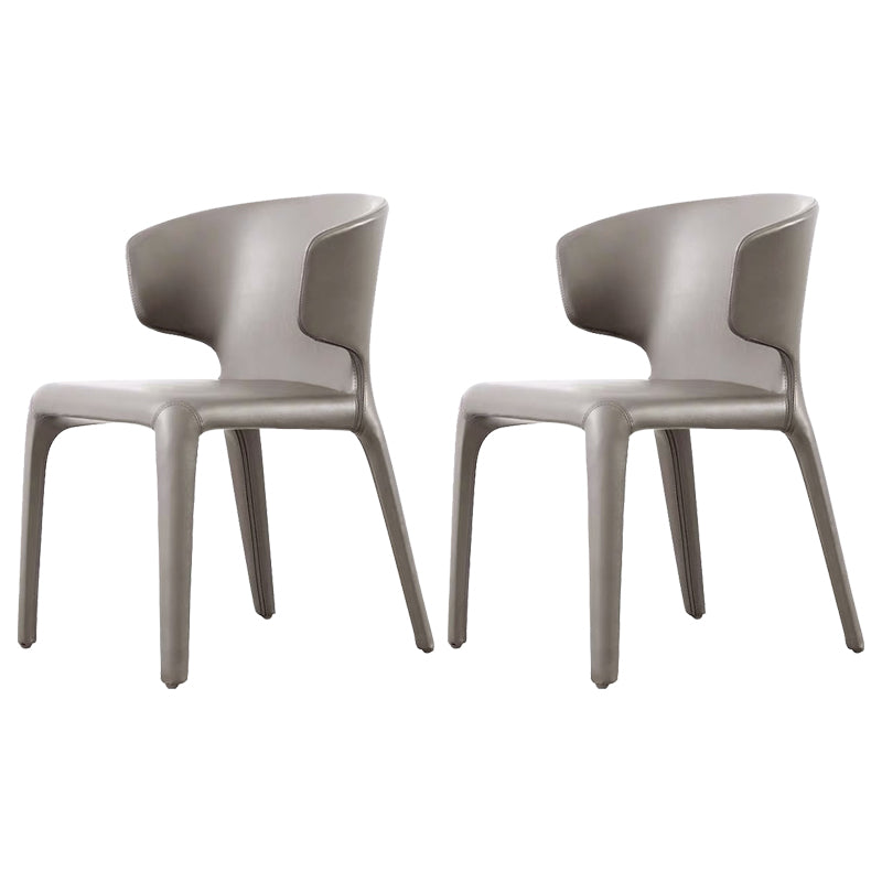 Faux Leather Dining Chair Wingback Side Chair with Upholstered