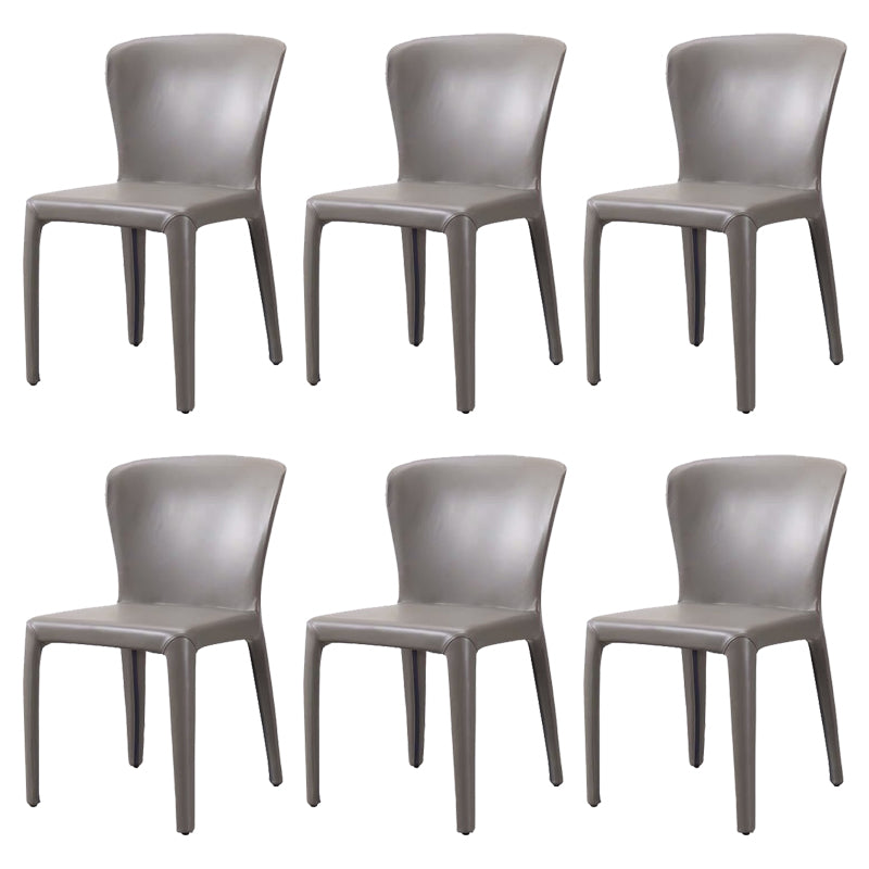 Faux Leather Dining Chair Wingback Side Chair with Upholstered