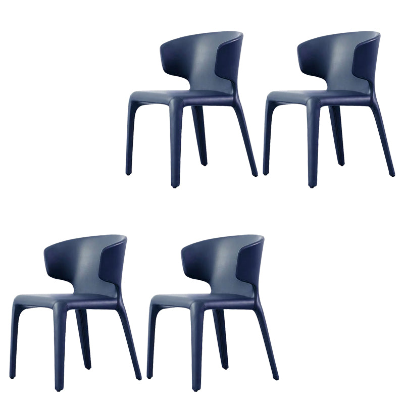 Faux Leather Dining Chair Wingback Side Chair with Upholstered