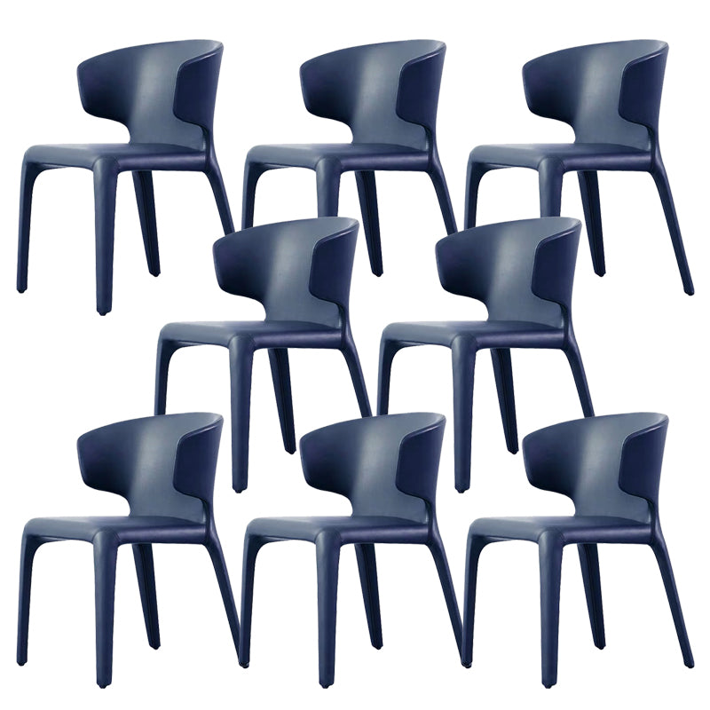 Faux Leather Dining Chair Wingback Side Chair with Upholstered