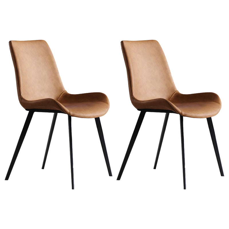 Home Dining Room Chair Armless Leather Chair with Upholstered