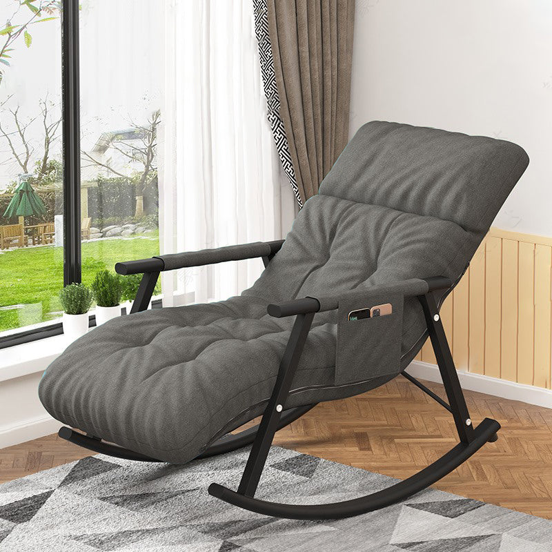Modern Upholstered Rocker Chair Metal Frame Rocker Chair for Living Room