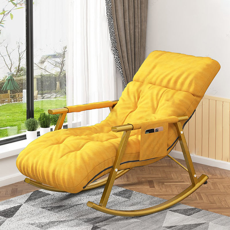 Modern Upholstered Rocker Chair Metal Frame Rocker Chair for Living Room