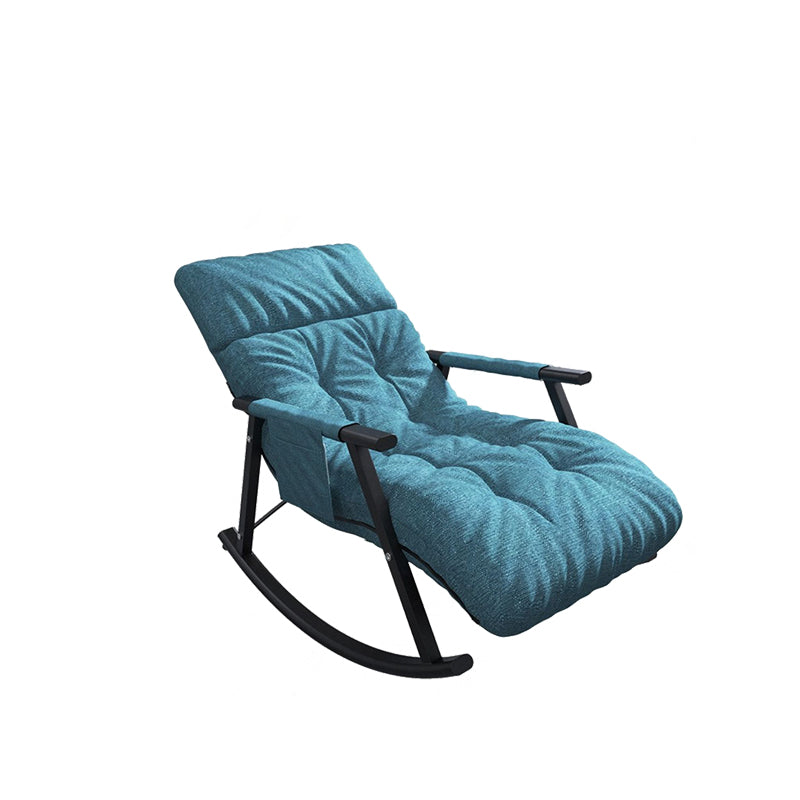Modern Upholstered Rocker Chair Metal Frame Rocker Chair for Living Room