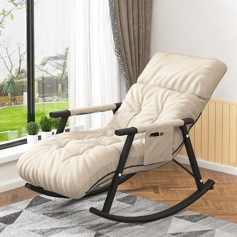 Modern Upholstered Rocker Chair Metal Frame Rocker Chair for Living Room