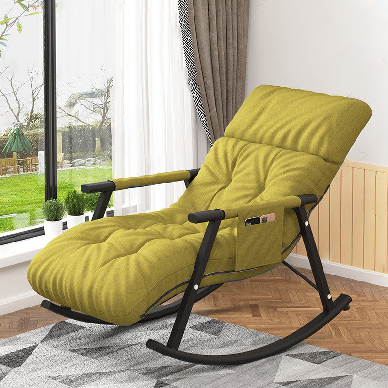 Modern Upholstered Rocker Chair Metal Frame Rocker Chair for Living Room