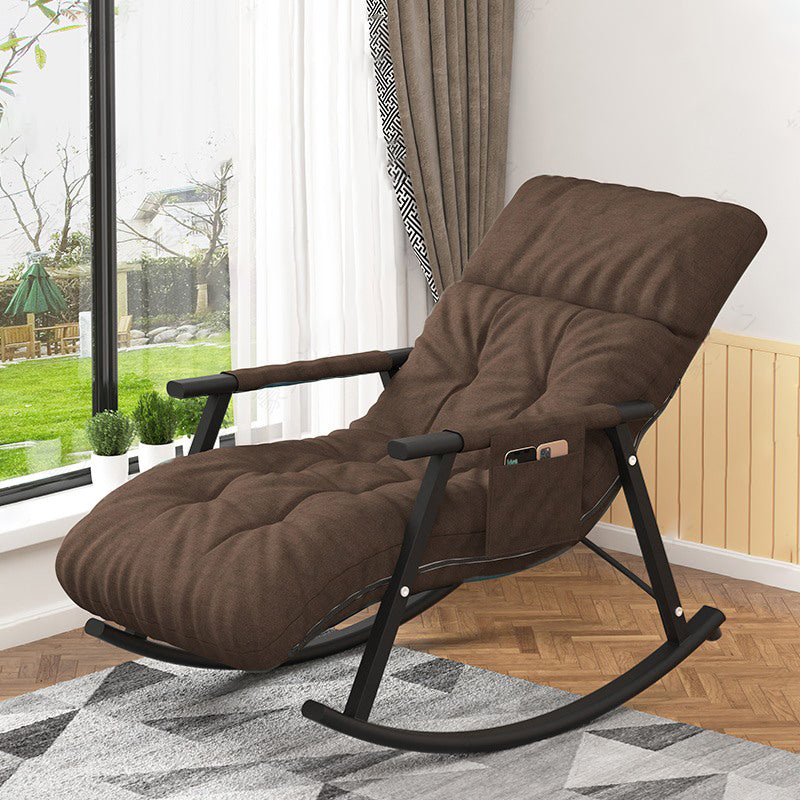 Modern Upholstered Rocker Chair Metal Frame Rocker Chair for Living Room