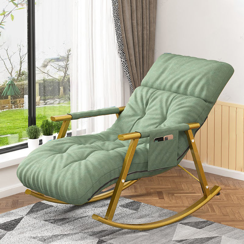 Modern Upholstered Rocker Chair Metal Frame Rocker Chair for Living Room