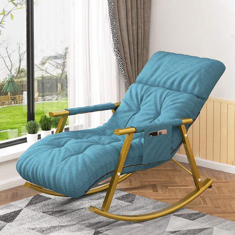 Modern Upholstered Rocker Chair Metal Frame Rocker Chair for Living Room