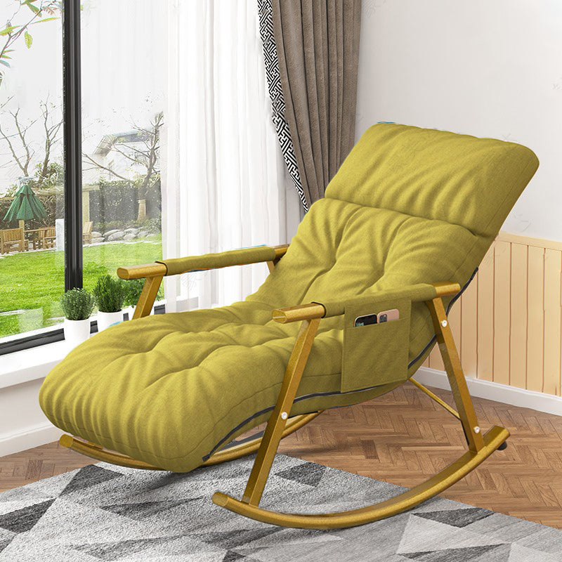 Modern Upholstered Rocker Chair Metal Frame Rocker Chair for Living Room