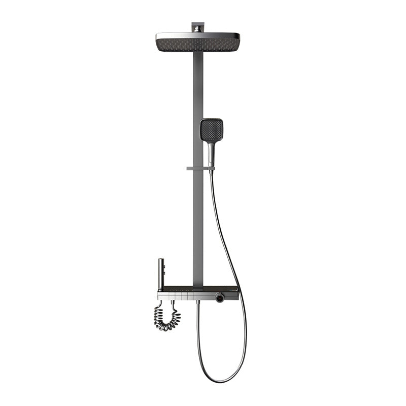 Modern Style Shower System Spot Resist Copper Wall Mounted Rectangle Shower System