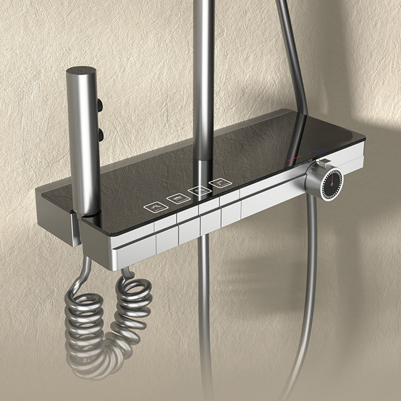 Modern Style Shower System Spot Resist Copper Wall Mounted Rectangle Shower System