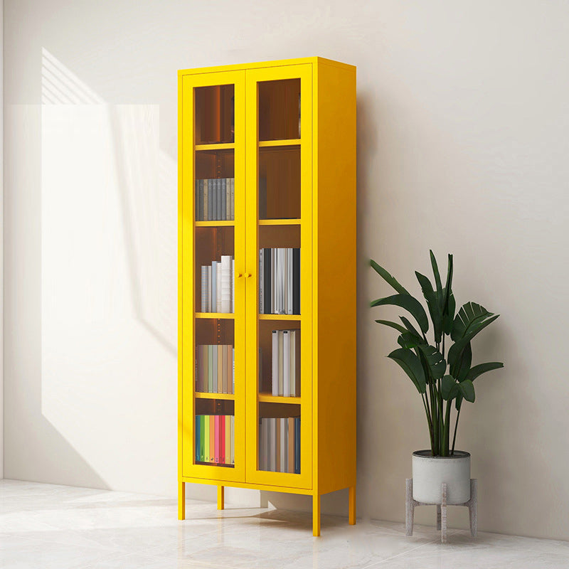 Modern Filing Cabinet Glass Storage Shelves and Pedestal Vertical File Cabinet