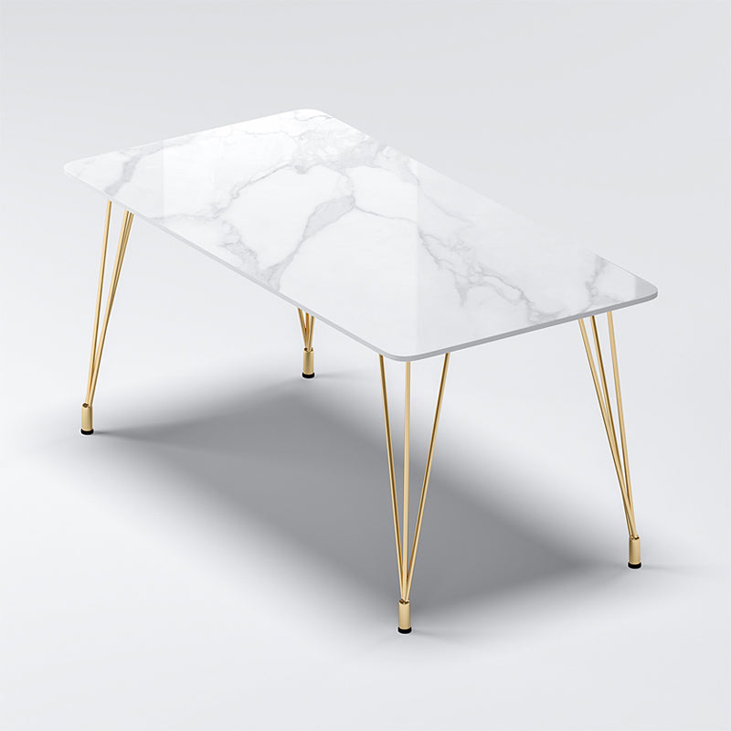 Modern 1/2/5/7 Pieces Dining Furniture Faux Marble Top Rectangle Dining Set for Home